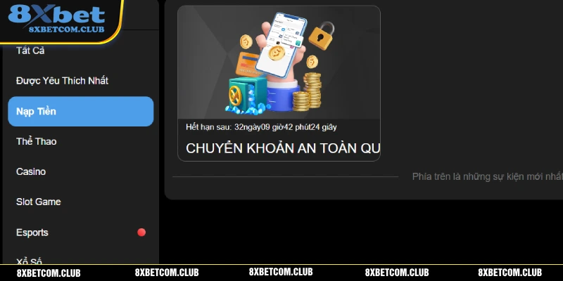 Khám phá ưu đãi thưởng nạp tiền 8XBET đầy giá trị