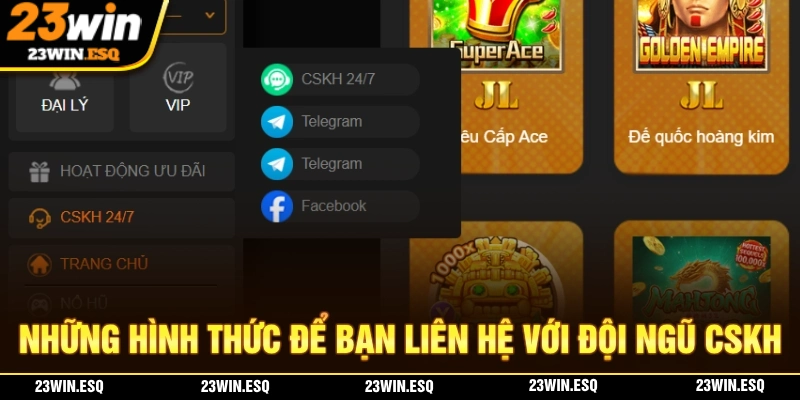 Liên hệ CSKH của 23WIN